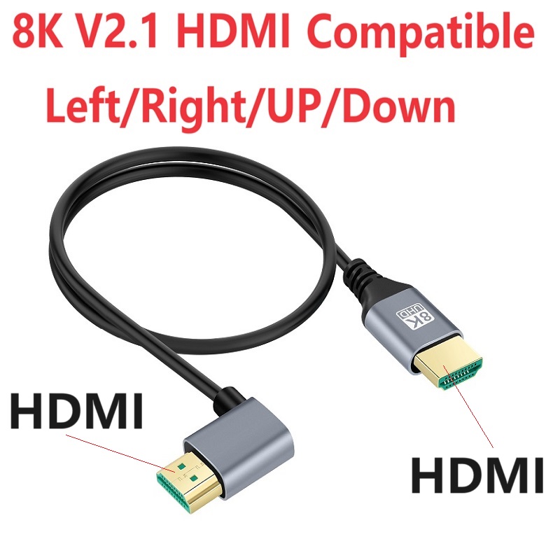 Hdmi Cable 2.1 - 0.5 1M 90 Degree Left/Right/UP/Down Angle