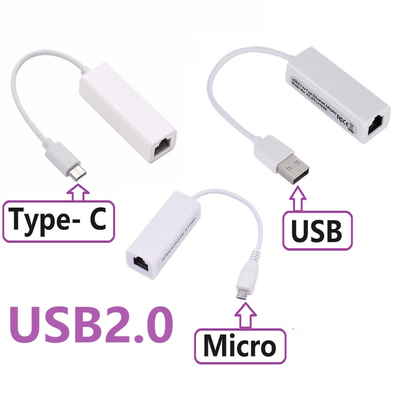Lan Cable Gaming - USB Type C Ethernet Adapter Network