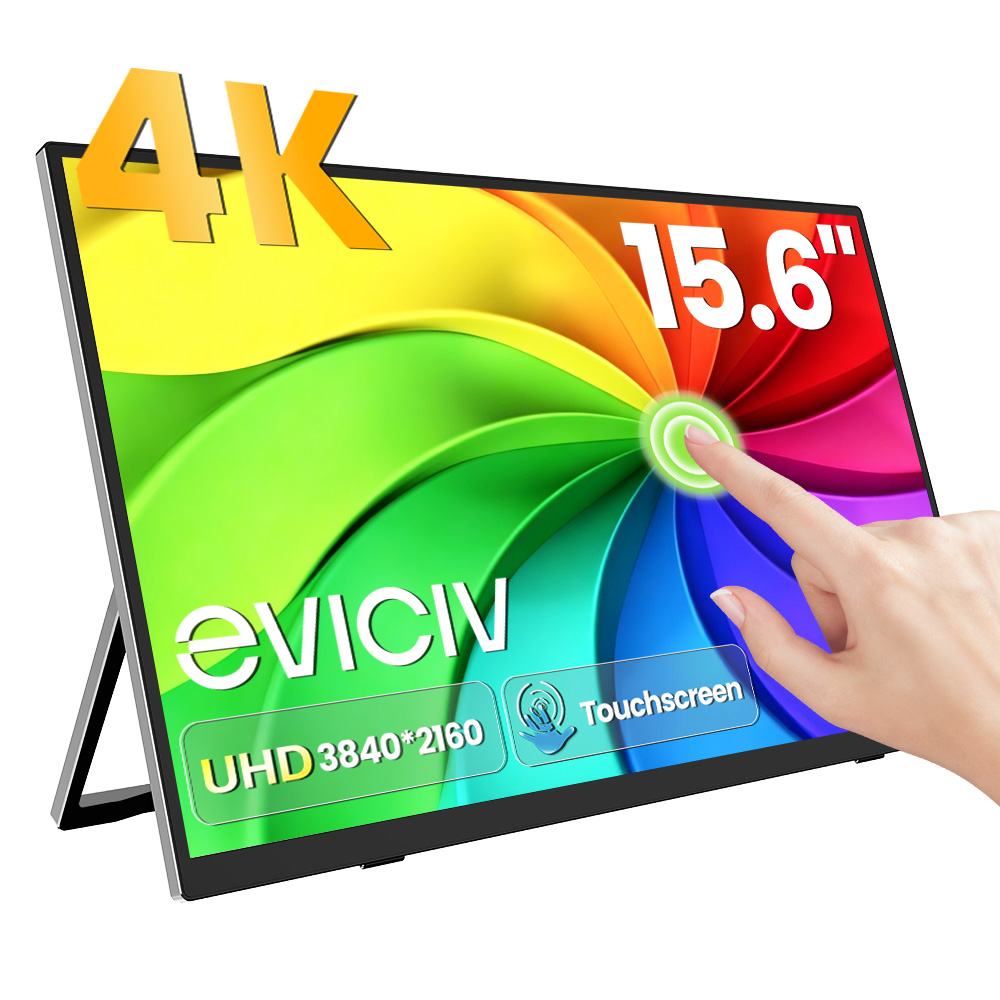 Laptop Gaming Console - EVICIV 4K Portable Monitor 10-Point Touch