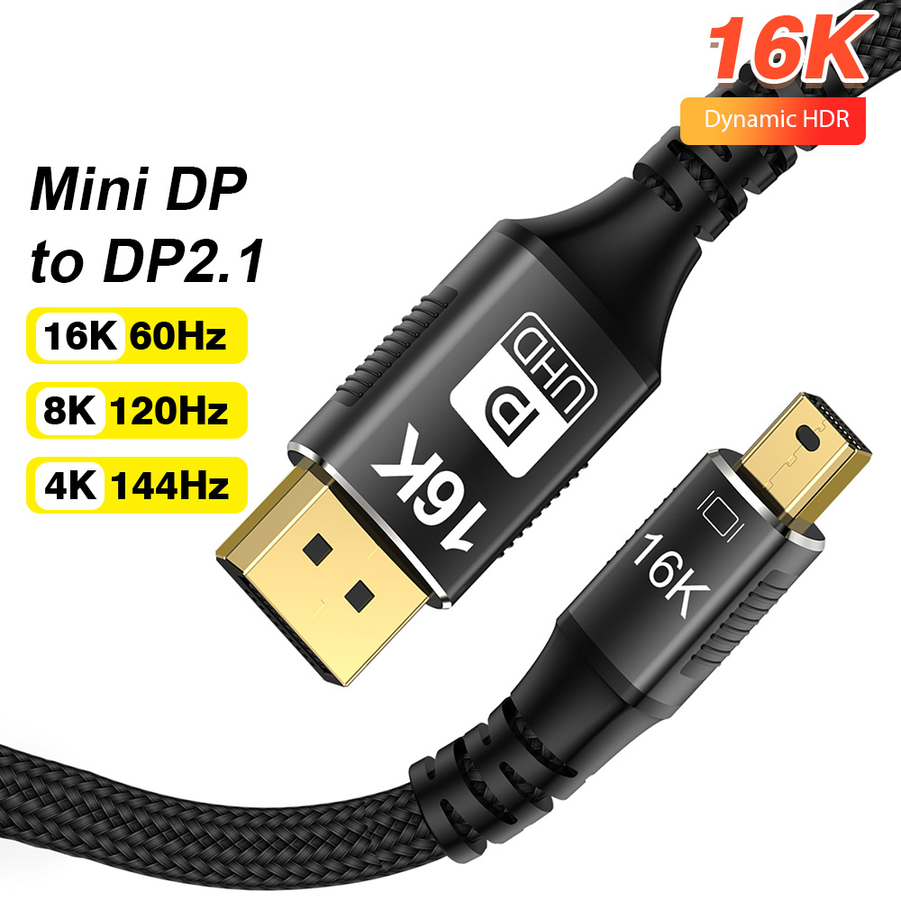 Hdmi Cable 2.1 - 16K Mini DisplayPort to DisplayPort 2.1