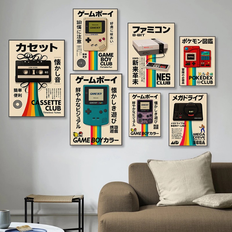 Retro Gaming Poster Japanese T - Gaming Console In 90S review and price
