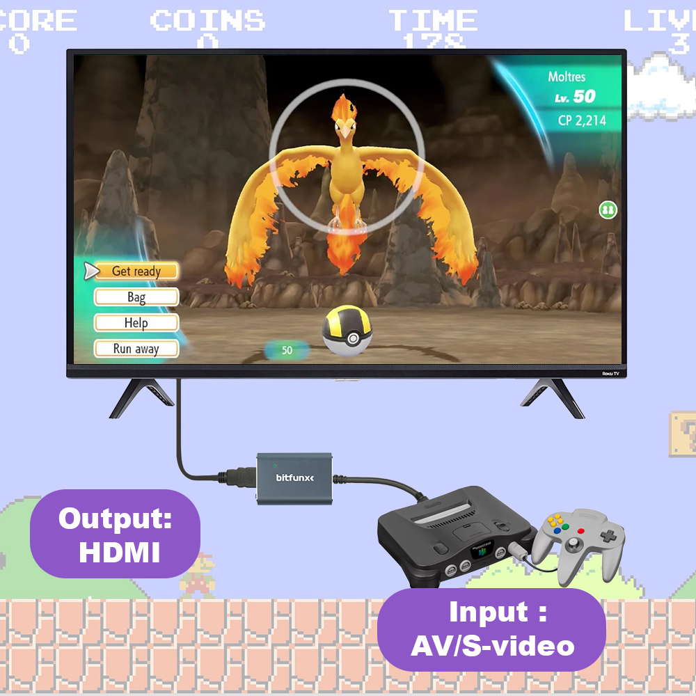Bitfunx 720P Svideo / AV To HD - Gaming Console Video review and price
