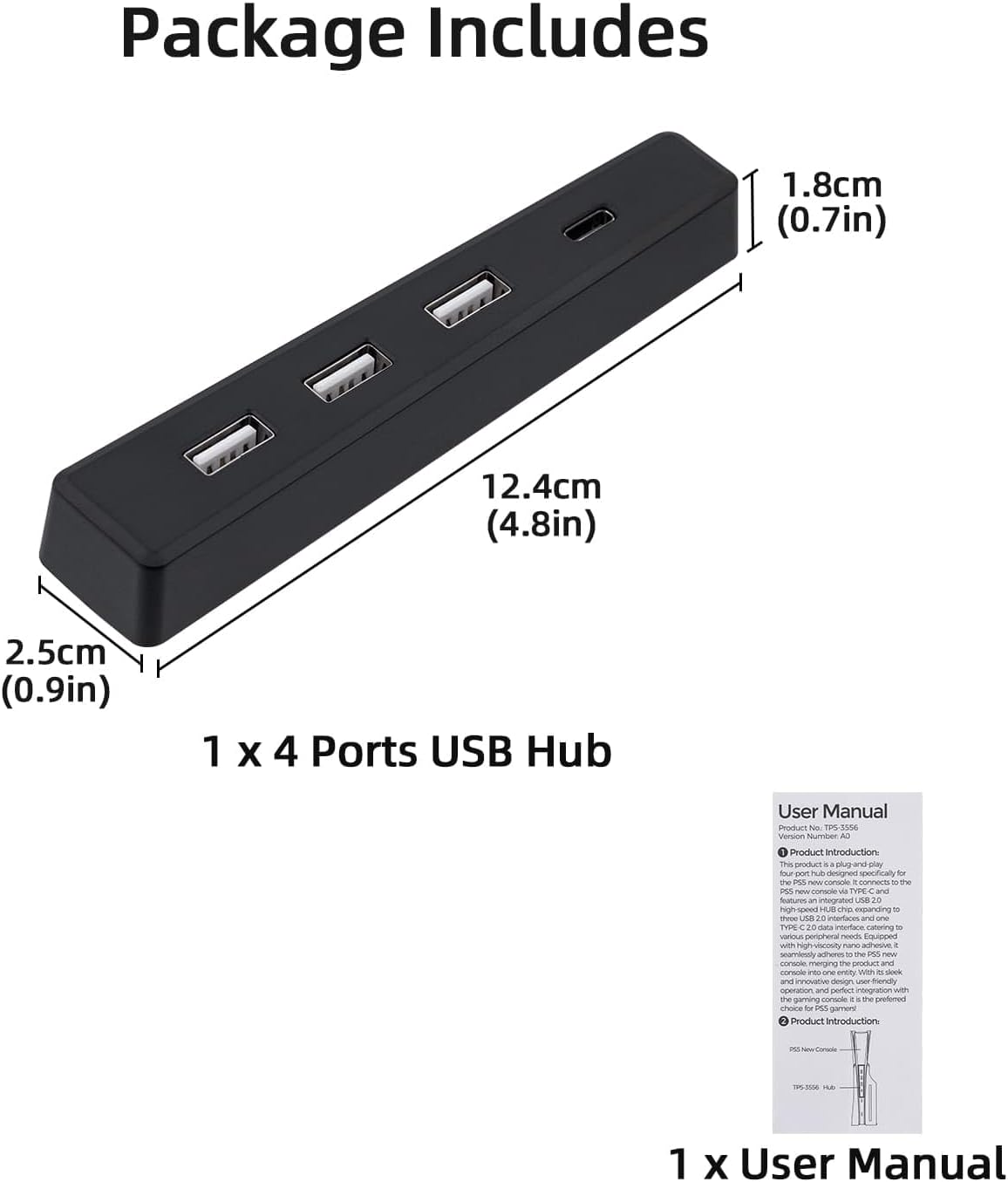 4 Ports USB Hub for PS5 Slim D - Gaming Console Ps5 review and price