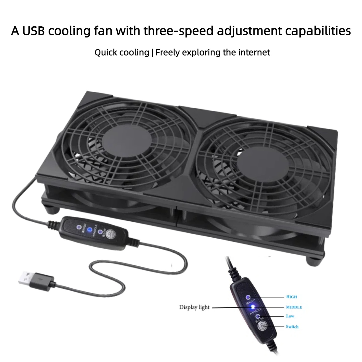 Dual USB Cooling Fan with 3-Sp - Gaming Console Usb review and price