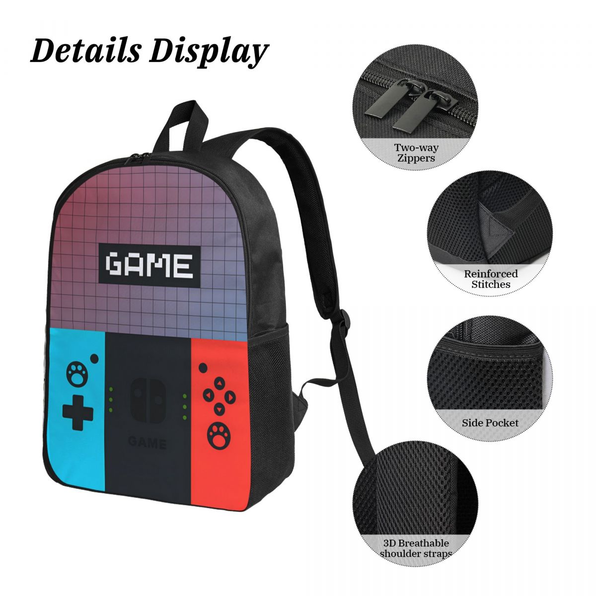 3pecs/set Games Console Backpa - Gaming Console In 90S review and price