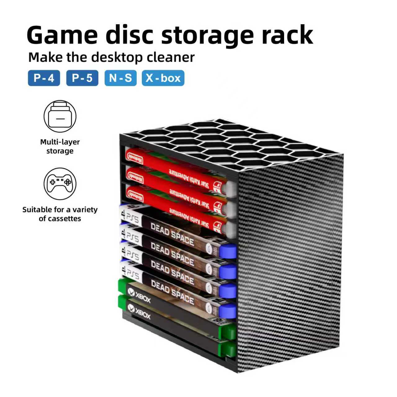 Multi-Layer Game Cassette Stor - Gaming Console Organizer review and price