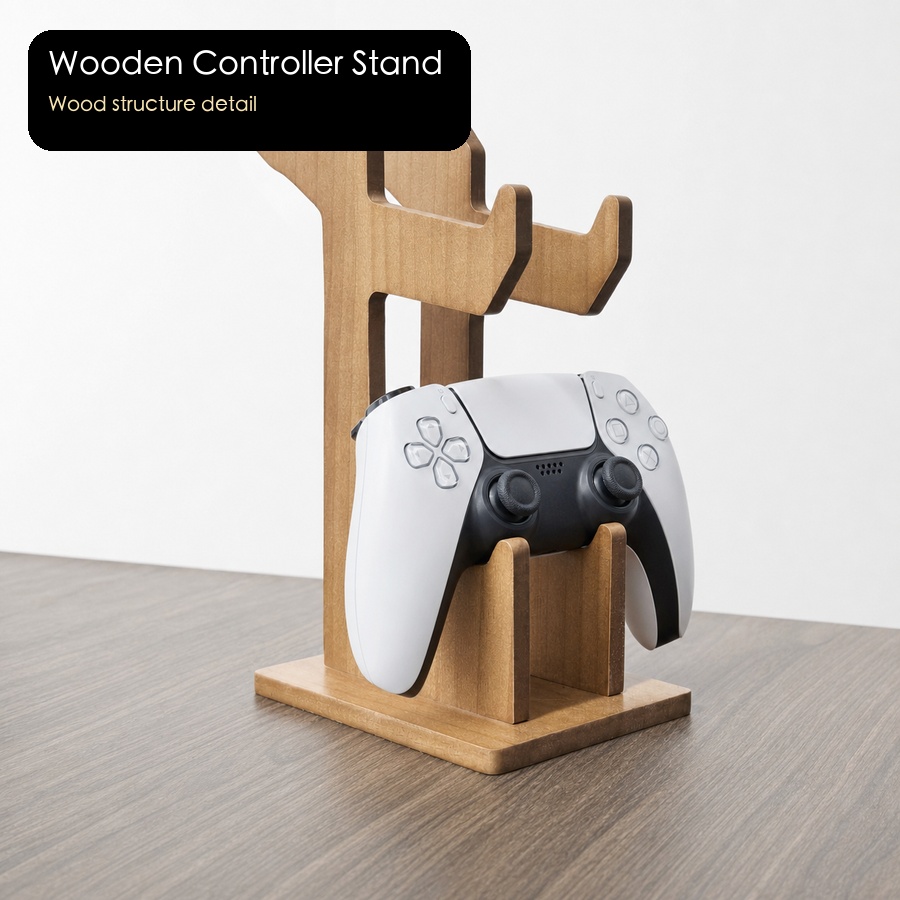 Wooden Game Controller Display - Gaming Console Organizer review and price